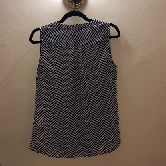 Banana Republic Navy & White Striped Blouse - Picture 2 of 3